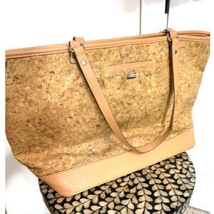 Thirty-One Jewel Cork Large Tote with Polka Dot Lining - One Size ✨👜